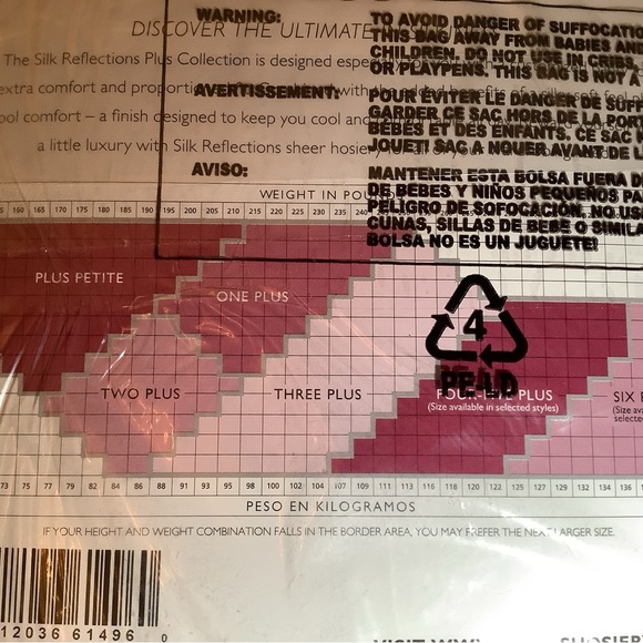 Hanes Silk Reflections control top pantyhose, barely black, size: Two Pl… - Picture 5 of 10